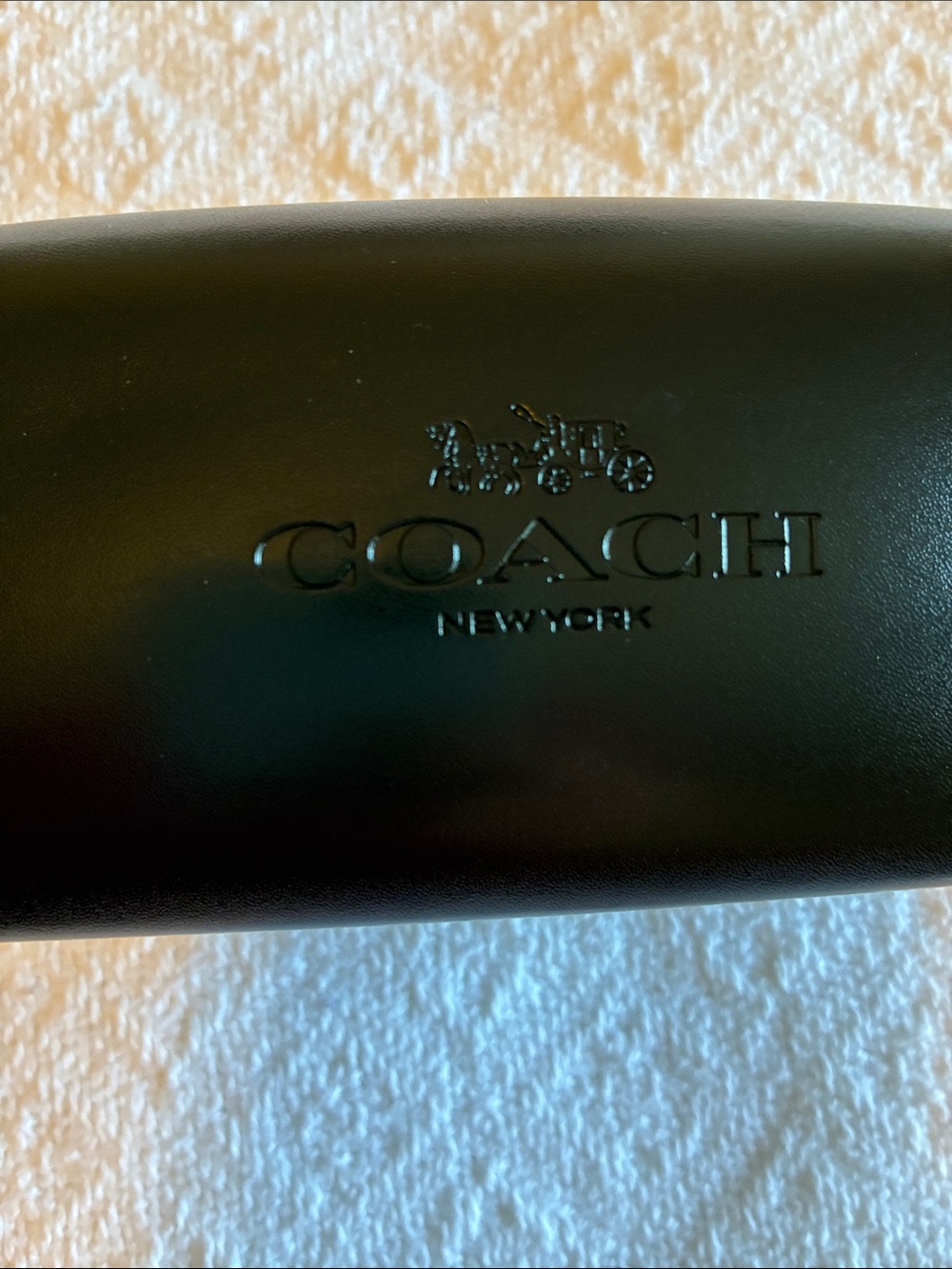 Coach Black Embossed Logo Eyewear  Case sunglasses or eyeglasses like new